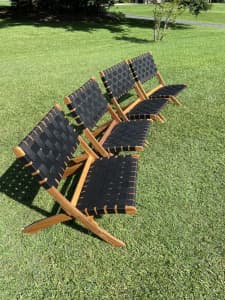 Outdoor low set folding chairs