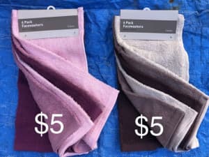 Brand New..!!! 6 x face towels (1pk) $5 per pack - West Hoxton