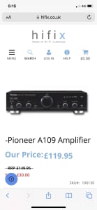 Pioneer A-109 amplifier Craigie Joondalup Area Preview