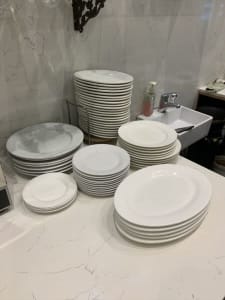 Cafe closing down sale - assorted sizes porcelain plates