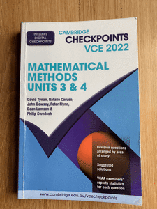 Cambridge Checkpoints Math Methods units 3&4 VCE 2022