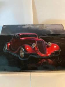 Vintage "Hot Rod Car" Biscuit Tin,Collectible,Man Cave