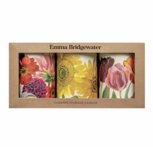 Emma Bridgewater Flower Canisters. 2 sets of 3 Storage Tins. design