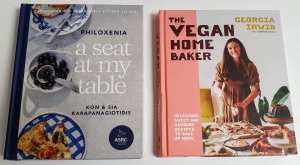 Hardcover Vegan Cook Books x 2 -Vegan Home Baker & A Seat at My Table