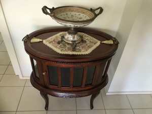 Antique oval drink cabinet
