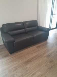 Sofa Bed Black Leather double