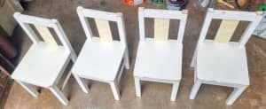 Small white kids chair (IKEA) - 4 for $11:50 total - USED condition