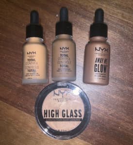 NYX makeup - new foundations & highlighters