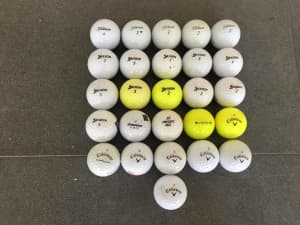 26 x Golf Balls, many close to brand new