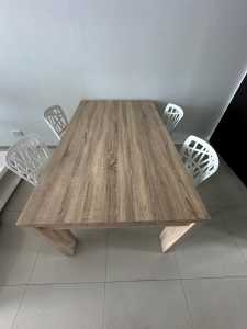 Timber look Dining Table & Matching Coffee Table