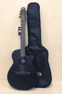 Haze 38Matt Ebonized Acoustic/Classical Guitar, Roundback EQ Freebag