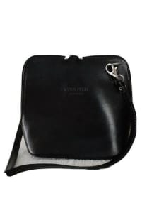 Black Leather Vera Pelle Italian Petite Bag - Brand New Never Used