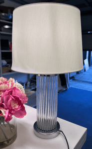 beautiful table lamp with glass base