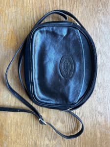 Vintage Oroton Black Leather Bag Crossbody