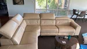 Designer couch with recliner