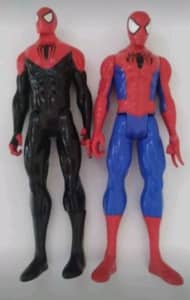 Two spiderman action figures, $5 each or both $10