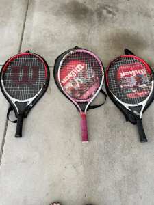 Tennis rackets 19 inch and 23 inch