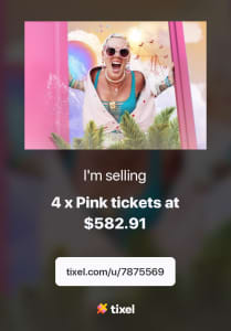 P!NK Summer Carnival 2024 - VIP Packages Marvel Stadium - D Today 5pm