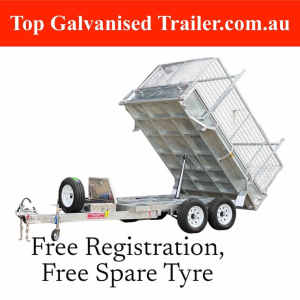 10x6 Tipper Trailer Galvanised 3.5t ATM Free Registration, Free Spare