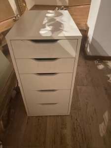 White drawers