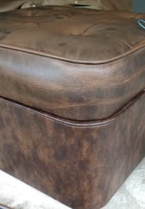 Faux Leather Storage Feet Seat Box