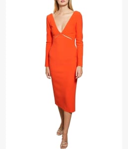 Bec bridge blood orange Ulla long sleeved dress size 8