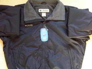 New Columbia Mens Water Wind Resistant Sportswear Jacket Dark Navy XL
