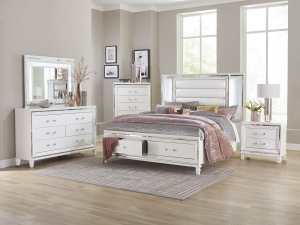 LUXURY Tamsin Queen Bed Frame in White (King/Suite Available)