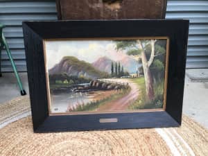 Antique painting - Yarra River