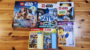 Lego books x6 - Star Wars, Ninjago, Lego Movie - no minifigs or parts
