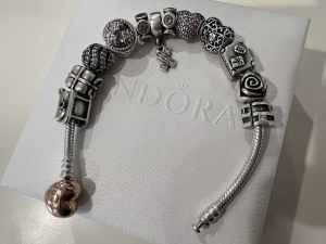 $350 all if pick up today genuine Pandora bracelet and charms
