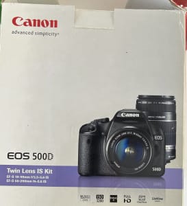 Cannon EOS DSLR 500D twin lens kit 18-55mm And 55-250mm