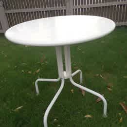 Outdoor steel table