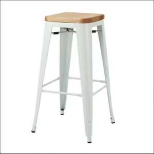 18 x White metal Stools Pick up / Delivery 18 white metal with wooden