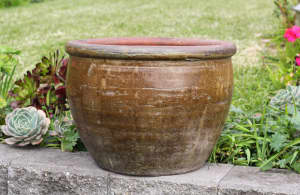 Glazed terracotta pottery plant pot *sold pending pickup*