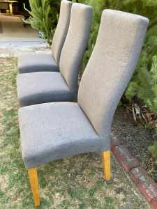 Dining chairs fabric high back