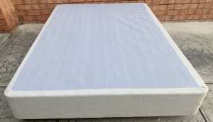 Excellent fabric double bed base only.Delivery availab
