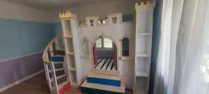 Kids bed Princess Bed castle bunk beds childrens king single