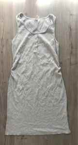 Womens sleeveless knee length light grey maternity dress (size 16)