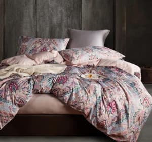 Duvet Cover Set Quilt Cover Bed Spread Vintage Hippie Floral Pattern