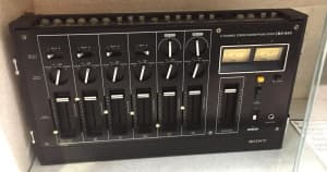 RETRO SONY CHANNEL STEREO MICROPHONE MIXER WITH CASE 1975-78 ERA 