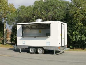 4M box fiberglass food trailer kitchen truck cart caravan van scooter