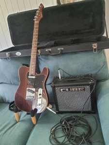 Aria Nashville electric guitar, amplifier etc