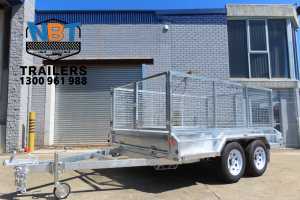 10x6 Hot Dipped Gal Tandem Box Trailer With 900mm Cage ATM 3200 kg