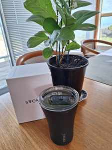 STTOKE Shatterproof Ceramic Cups x2