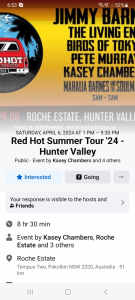 2 x Red Hot Summer Tickets Roche Estate
