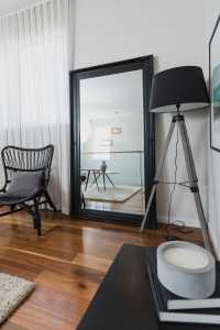 Stunning Leaner Black Mirror 180x100cm