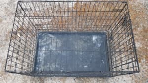 Pet cage black with tray