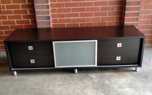 Long Entertainment Unit with 4 Drawers