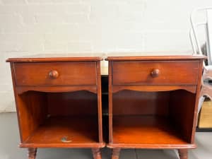 A Pair of Solid Timber Bedside Table